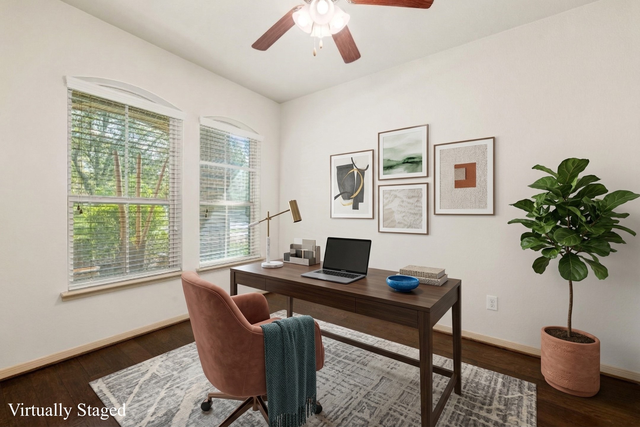 51 Handbridge Place Tomball, TX 77375 - Photo 6 of 46 a view of a workspace with furniture and a potted plant