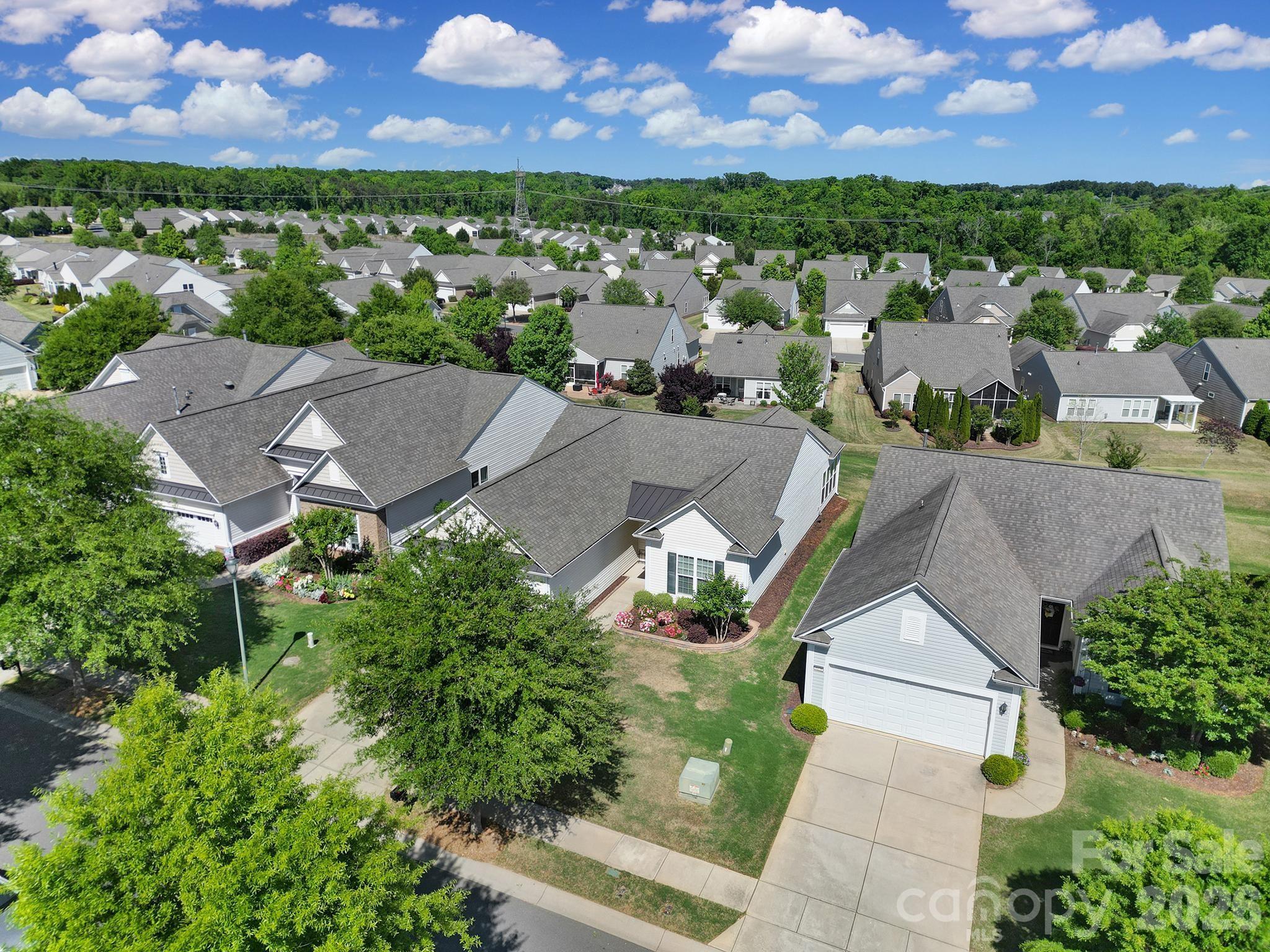 8080 Pawleys Court Fort Mill, SC 29707 - Photo 31 of 44 an aerial view of a house with a garden