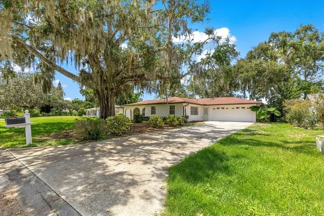 a view of a backyard with a small park