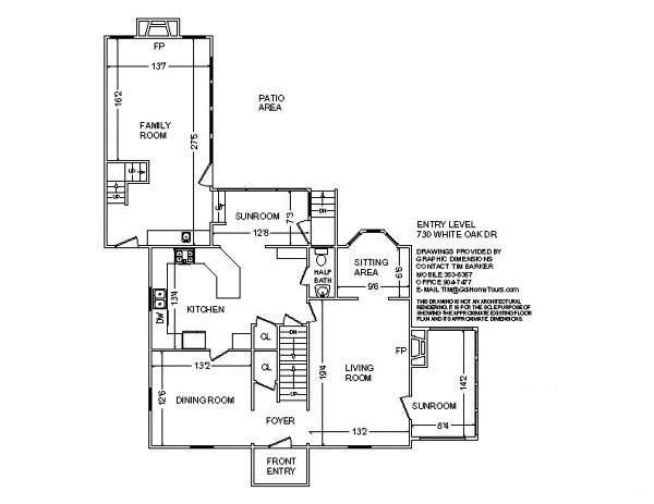 730 White Oak Road Southwest Roanoke, VA 24014 - Photo 33 of 35 Entry Level Floor Plan