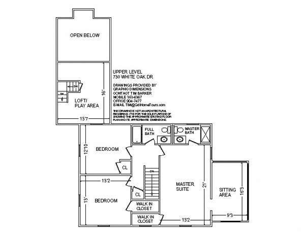 730 White Oak Road Southwest Roanoke, VA 24014 - Photo 34 of 35 Upper Level Floor Plan