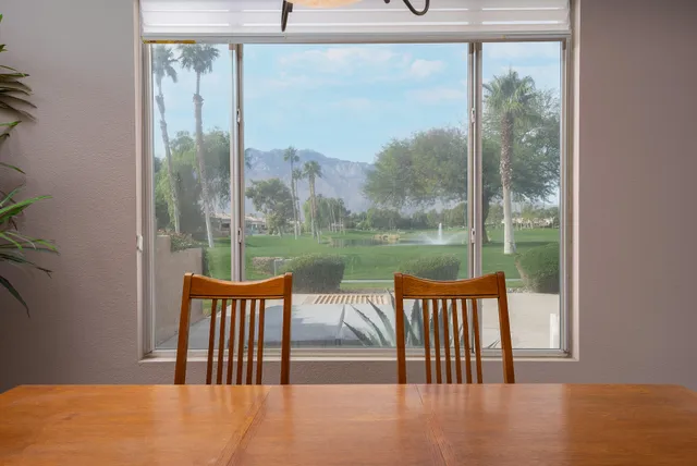 a outdoor view with a sitting space