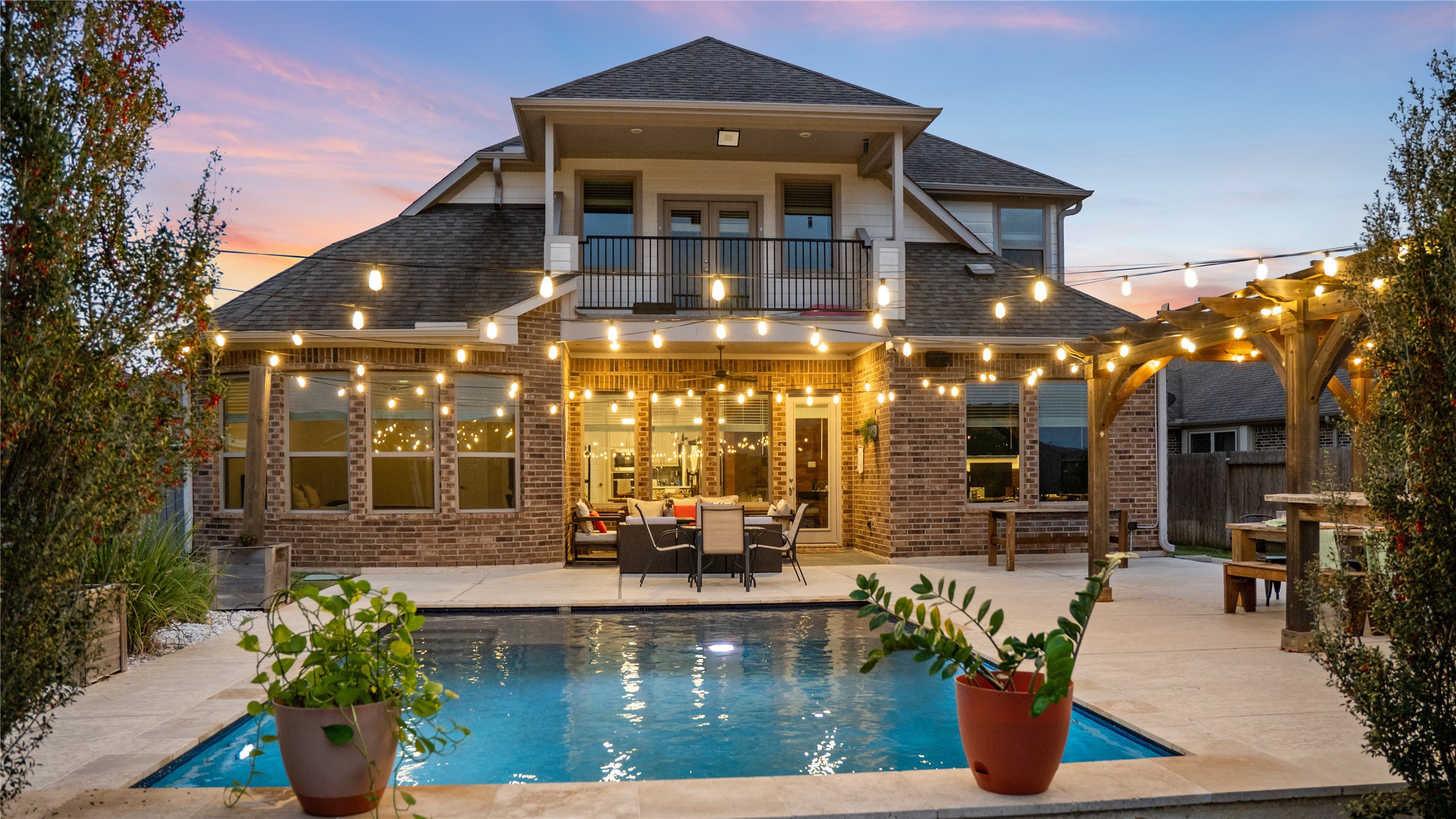 a view of a house with patio