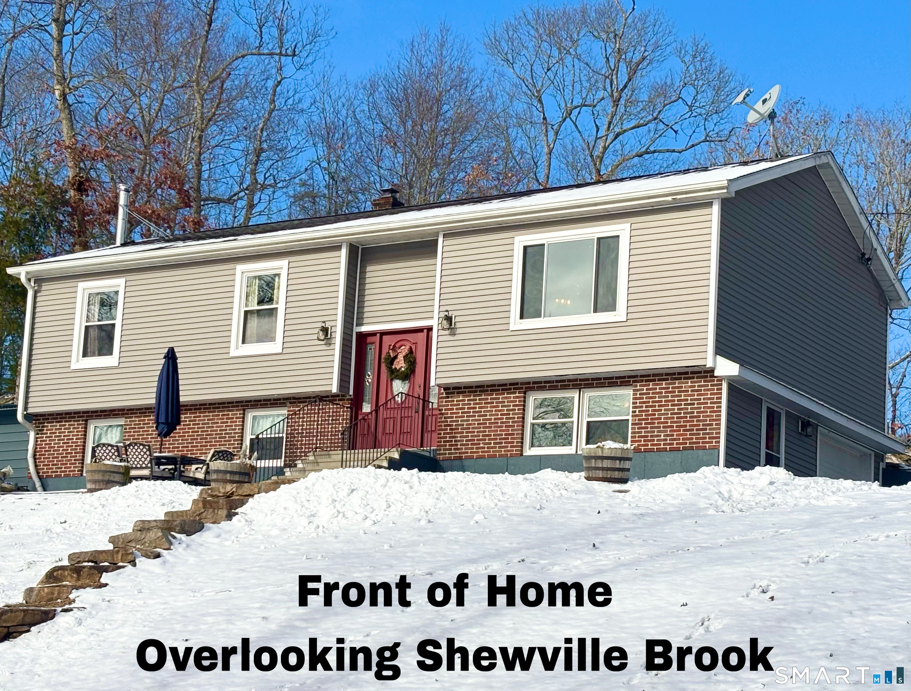 991 Shewville Road Ledyard, CT 06339 - Photo 1 of 1 Front of the Home, Overlooking Shewville Brook