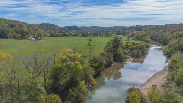 a view of lake with mountain