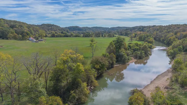 a view of lake with mountain
