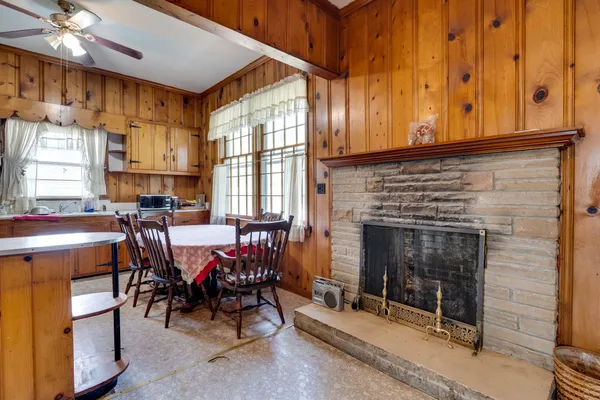 a view of a livingroom with furniture and window