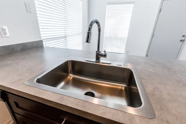 a close view of sink and tap