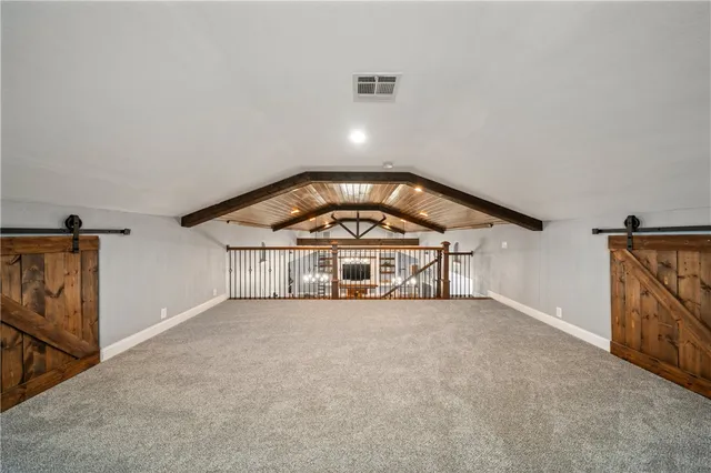 a view of a swimming pool and mountain