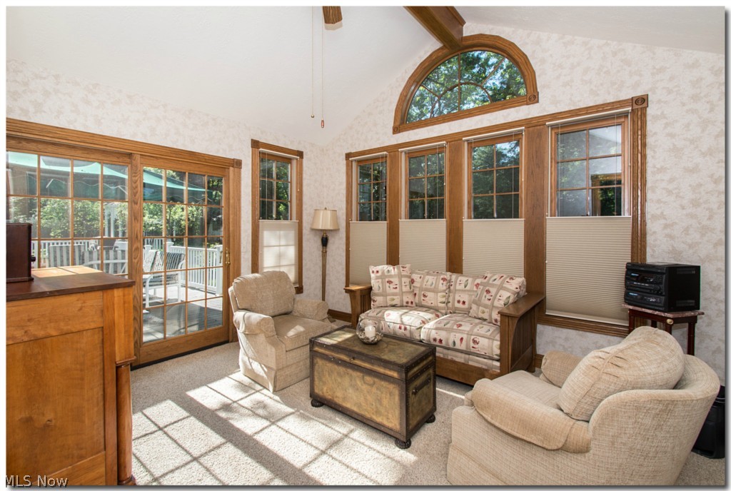 273 Barrington Ridge Road Painesville, OH 44077 - Photo 16 of 25 THE MANY WINDOWS IN THE SUN ROOM LETS THE LIGHT IN EVEN ON THE DARKEST DAYS. THE PATIO DOORS LEADS TO THE MAINTENANCE FREE COMPOSITE DECK.