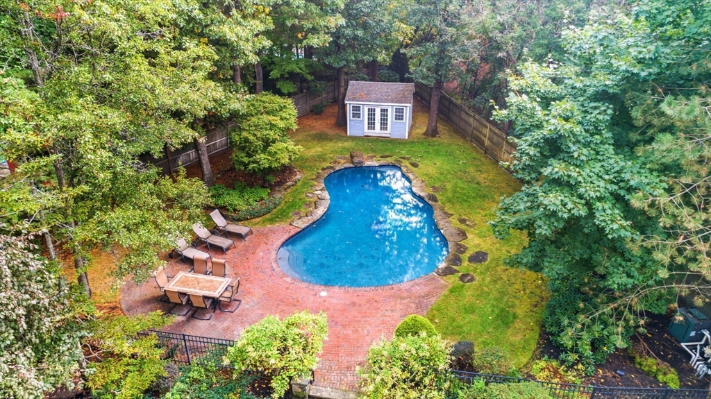 30 Underhill Road Lynnfield, MA 01940 - Photo 4 of 39 an aerial view of a house with yard swimming pool and outdoor seating