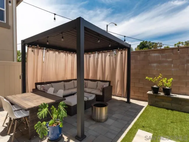 a outdoor space with furniture