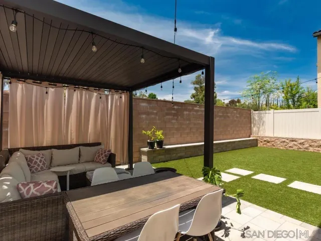 a outdoor space with furniture