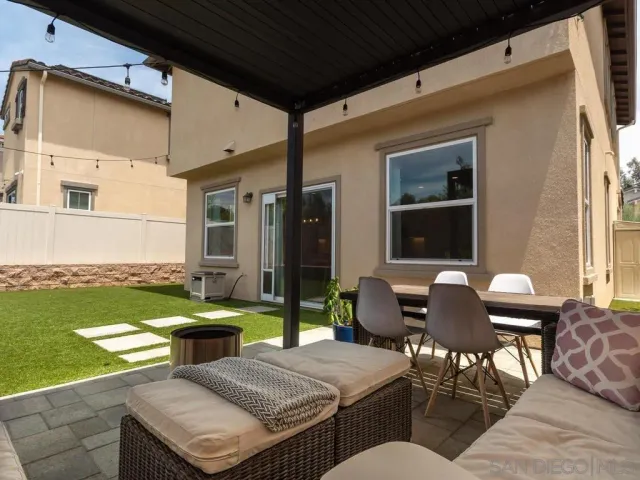 a outdoor space with furniture