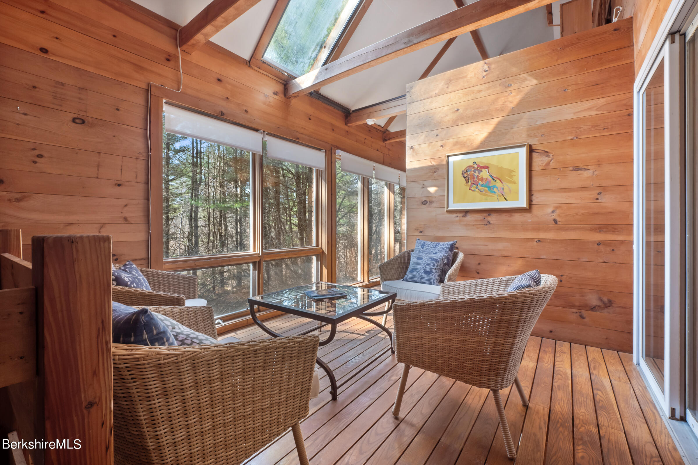 11 Pine Knoll Road Lenox, MA 01240 - Photo 31 of 35 a living room with furniture and a floor to ceiling window