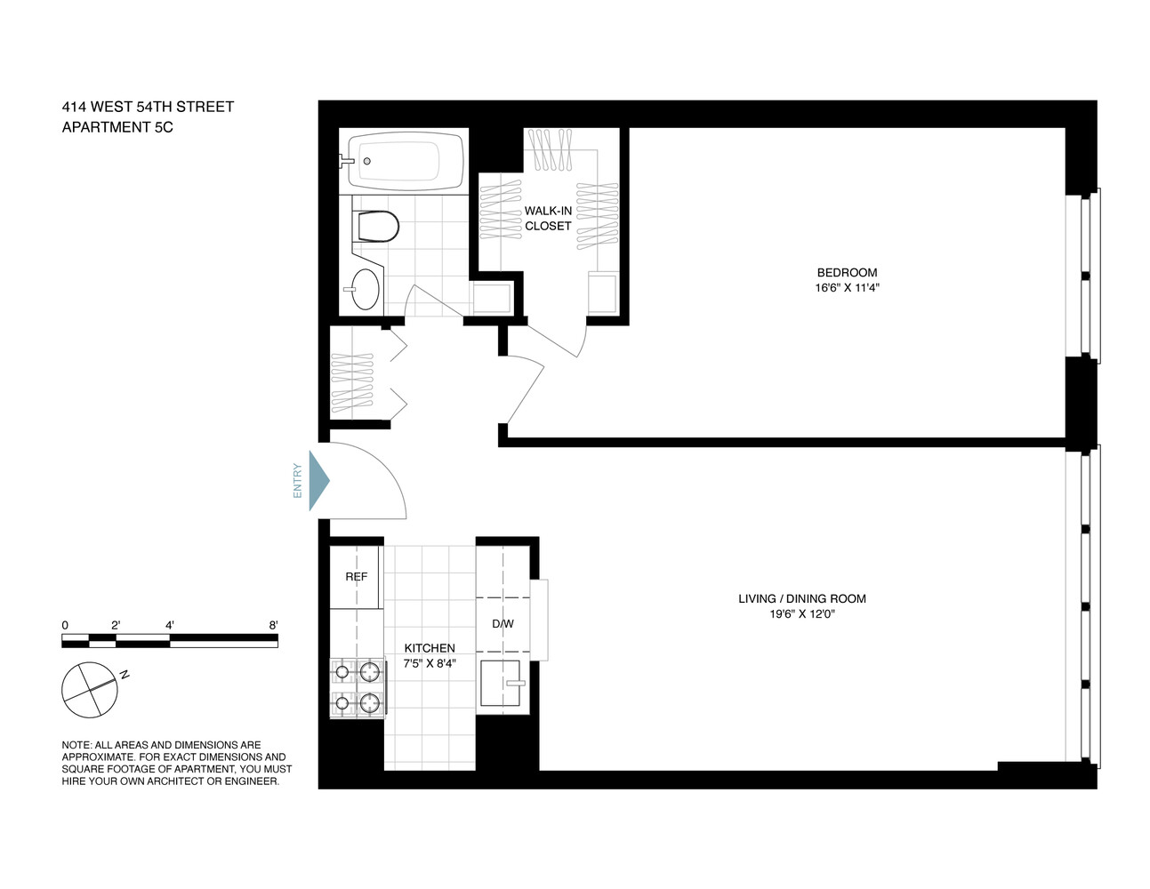 414 West 54th Street, Unit 5C Manhattan, NY 10019 - Photo 8 of 8 a picture of a park