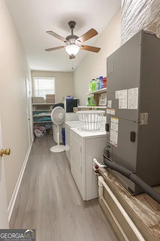 a room with storage and utility