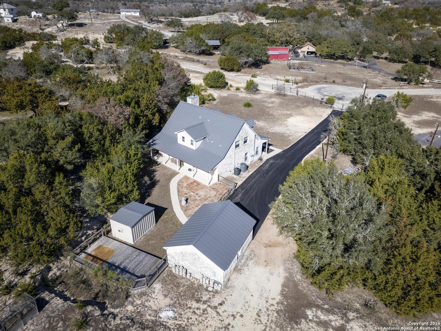 107 Ridge View Drive Boerne, TX 78006 - Photo 39 of 53 an aerial view of a house with a yard