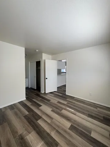 a view of an empty room and window