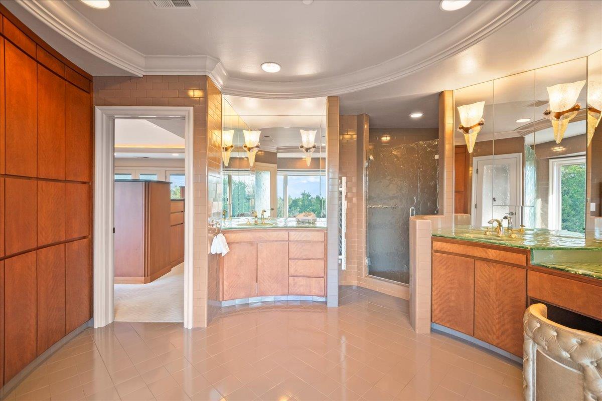 14467 Sobey Road Saratoga, CA 95070 - Photo 25 of 61 a large bathroom with a large tub and shower