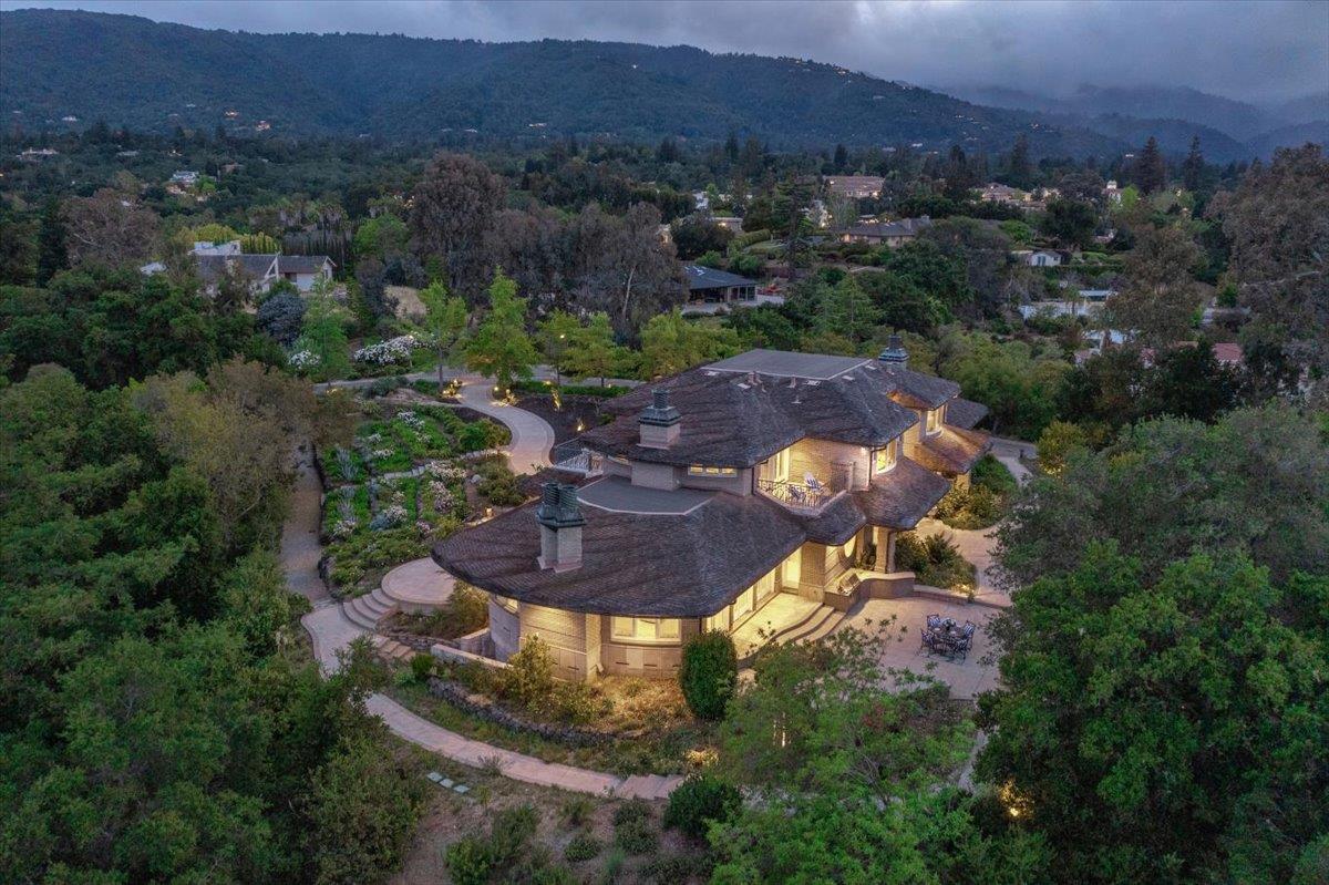 14467 Sobey Road Saratoga, CA 95070 - Photo 59 of 61 an aerial view of a house with backyard and outdoor seating