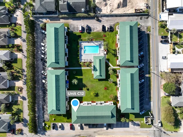 an aerial view of a city