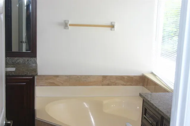 a view of a yard with plants