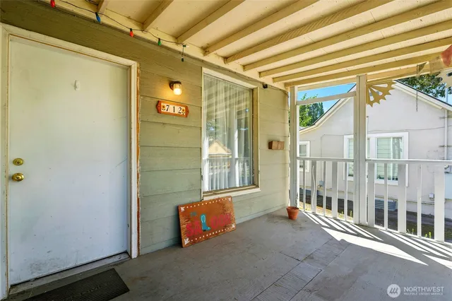 a view of a door with a glass door