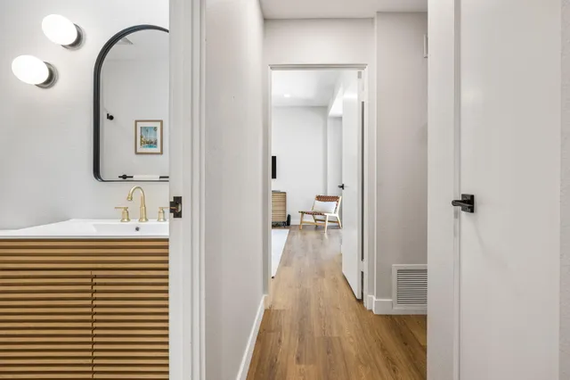 a view of a room with an empty space