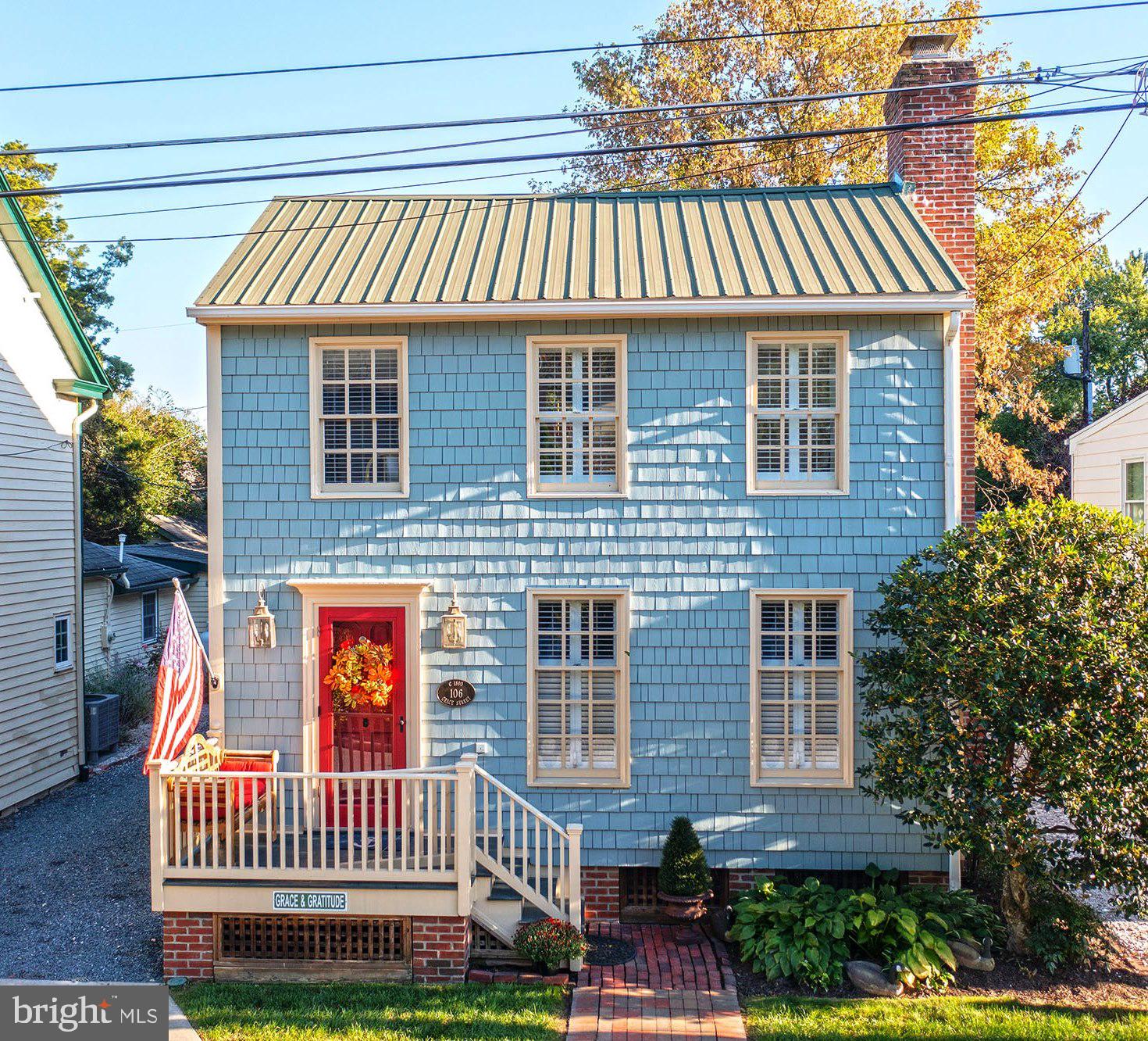 front view of a house with a porch