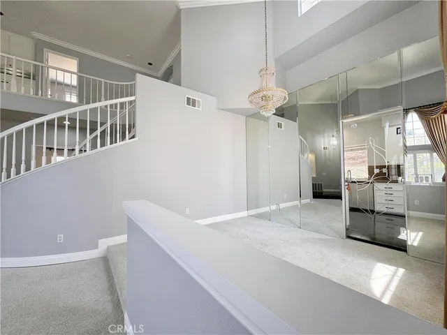 a view interior of a house and chandelier fan kitchen view