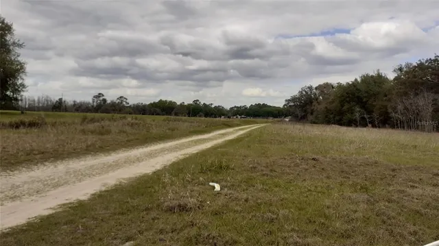 a view of a lake with houses in the back