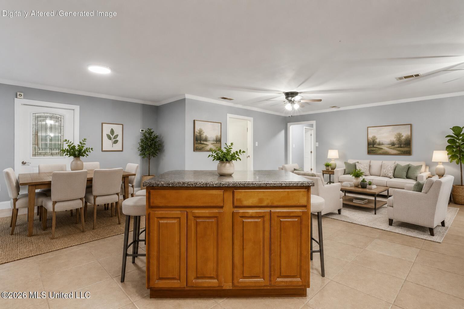 22367 Highway 603 Kiln, MS 39556 - Photo 6 of 29 Digitally staged living/dining