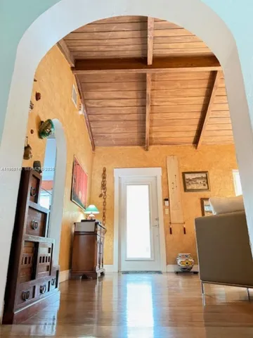 a view of livingroom with furniture and wooden floor