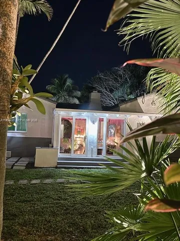 a view of outdoor space with garden