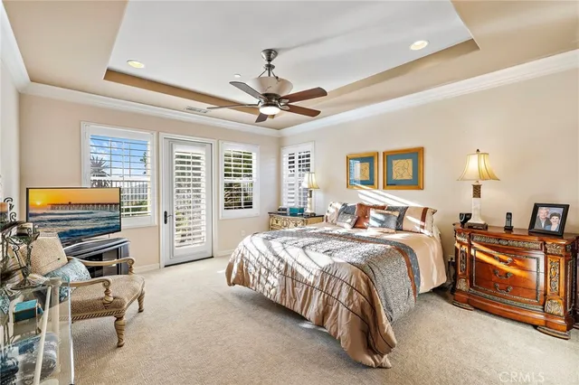 an aerial view of residential building and ocean