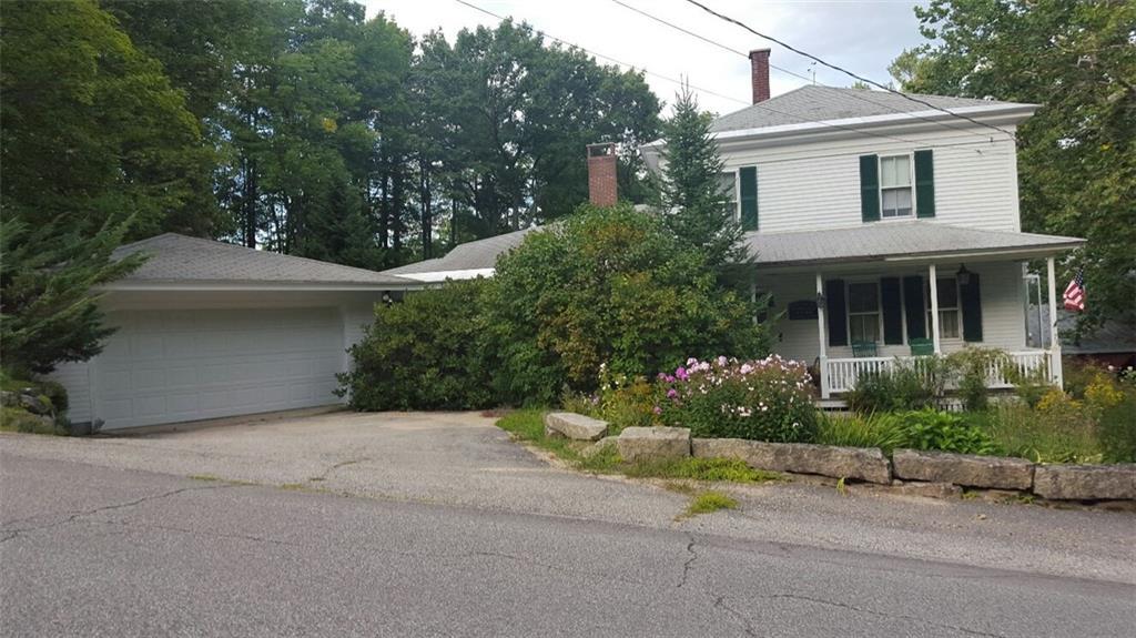 73 Plummer Hill Road Waterford, ME 04088 - Photo 2 of 9 Roadside view of garage entry and...