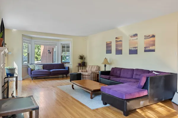 a living room with furniture and a couch