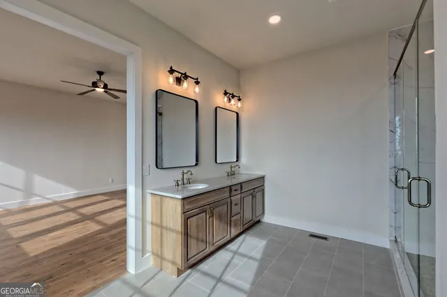 an empty room with a window