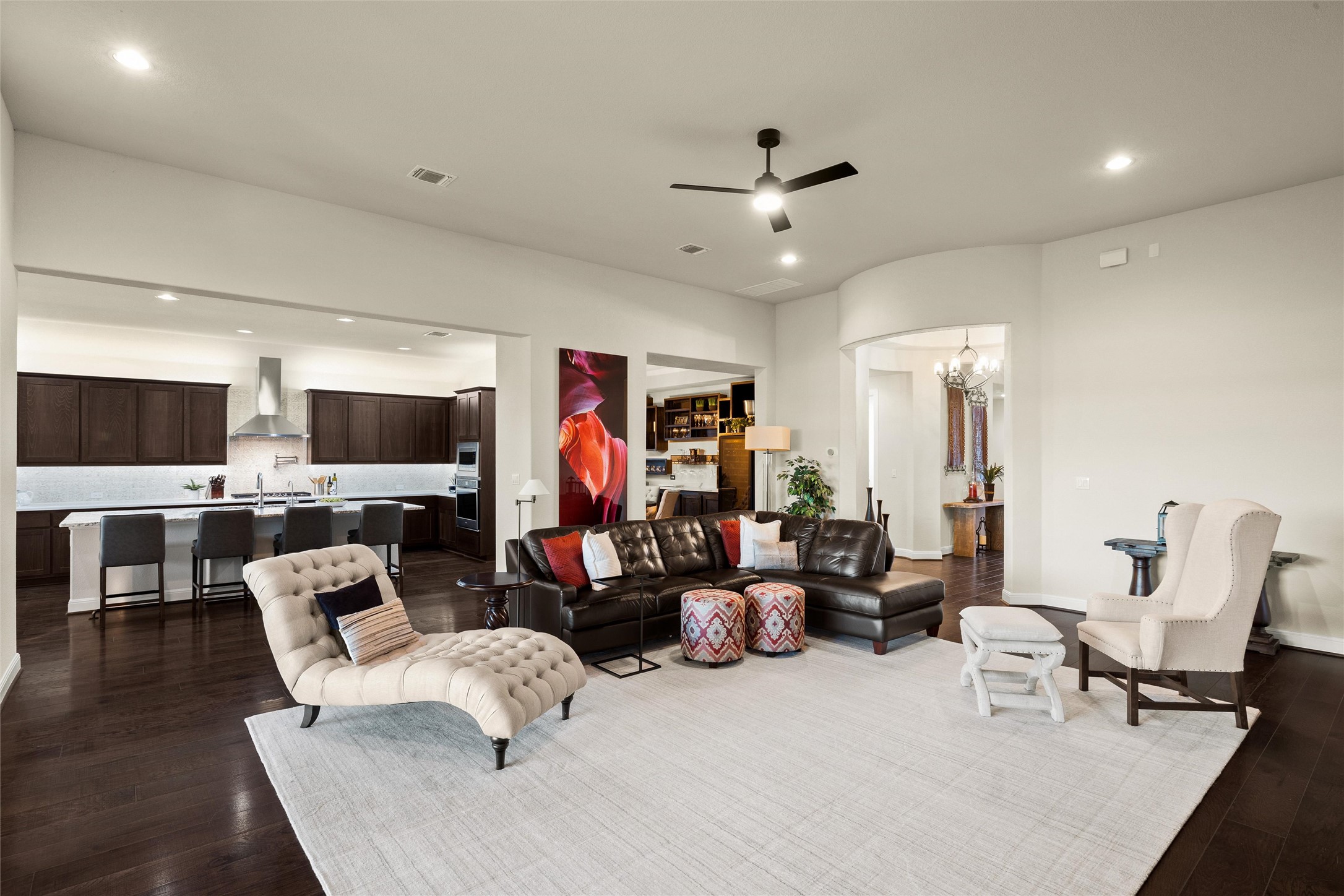 479 Crosswater Lane Dripping Springs, TX 78620 - Photo 11 of 40 a living room with furniture and a flat screen tv