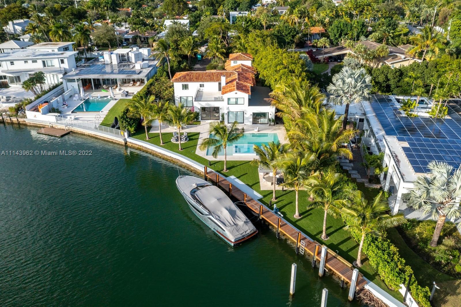 554 Lakeview Drive Miami Beach, FL 33140 - Photo 20 of 20 a view of residential houses with outdoor space and a lake view