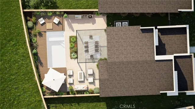 aerial view of balcony