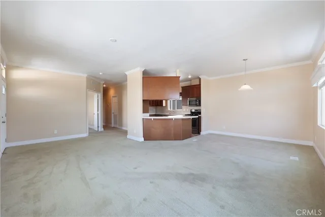 a view of a kitchen with a sink