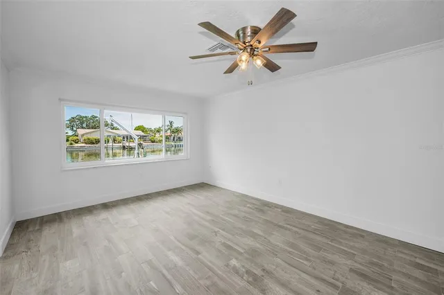 an empty room with window