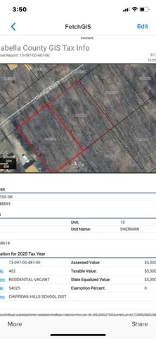 $13,000 | 7813-7831 Wilderness Drive, Weidman, MI 48893