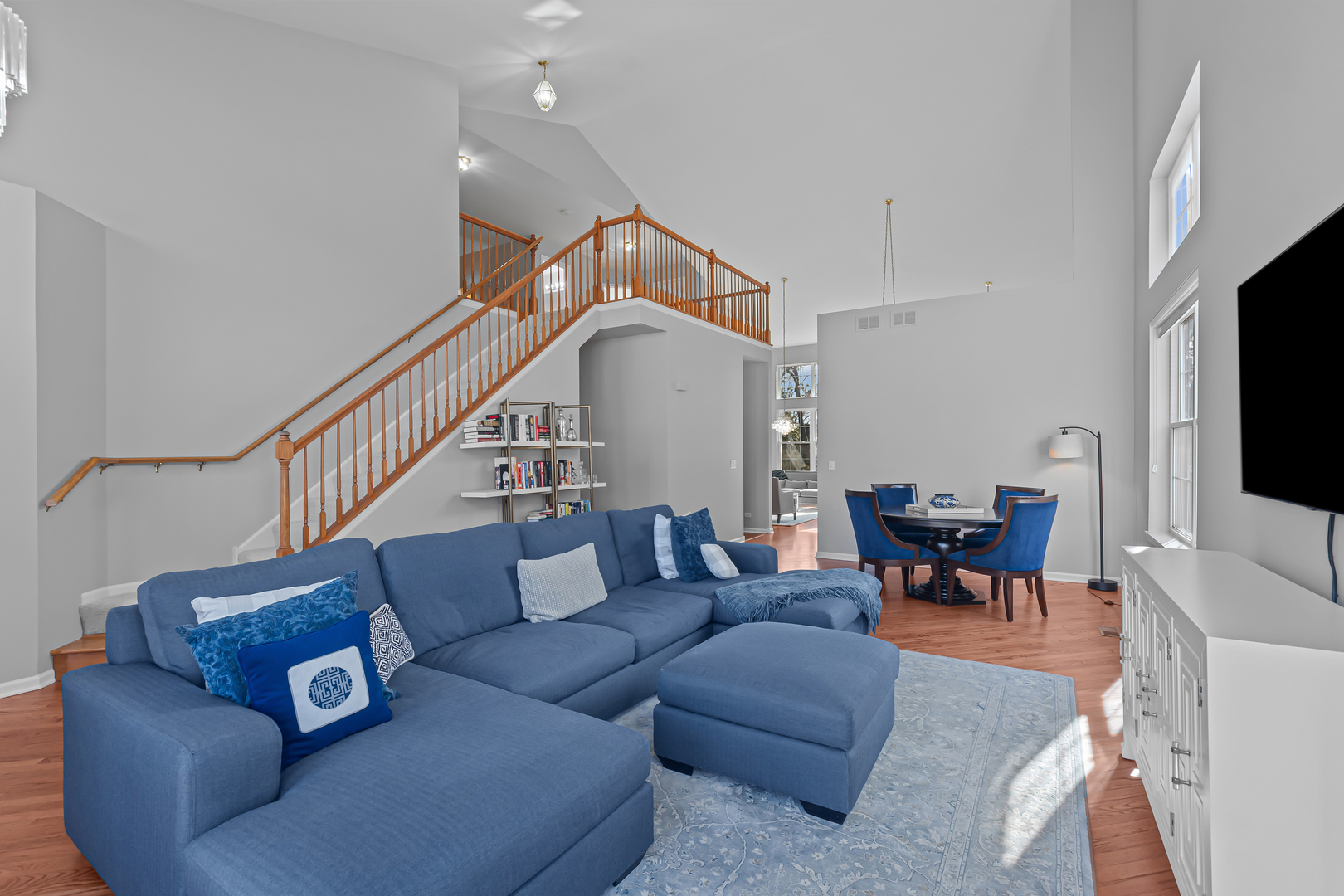 4319 Exeter Lane Northbrook, IL 60062 - Photo 2 of 24 a living room with furniture and a flat screen tv