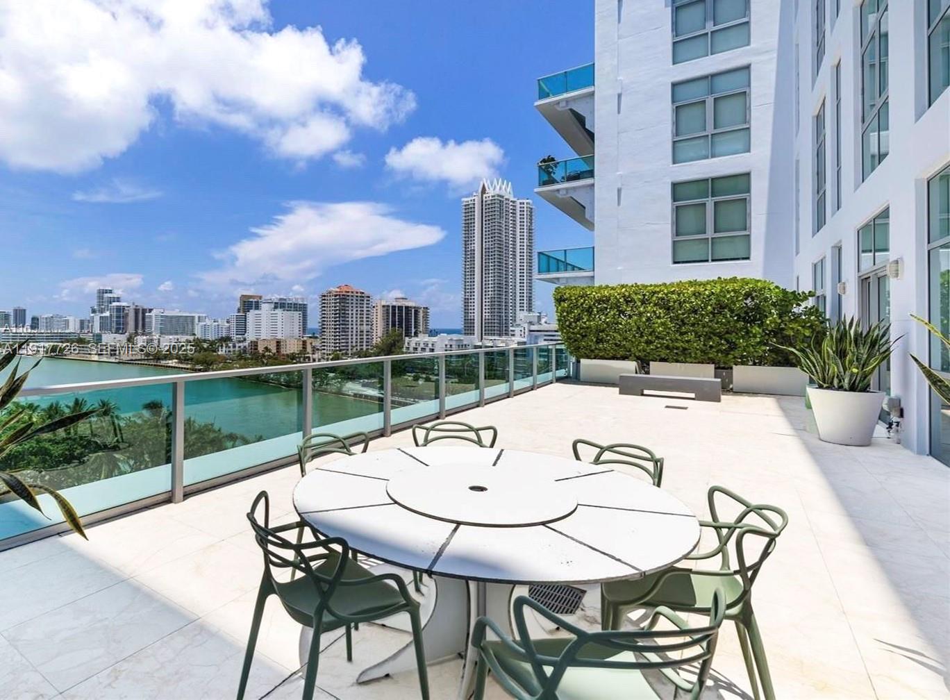 201 Aqua Avenue, Unit 801 Miami Beach, FL 33141 - Photo 19 of 49 a view of a chairs and table in the terrace