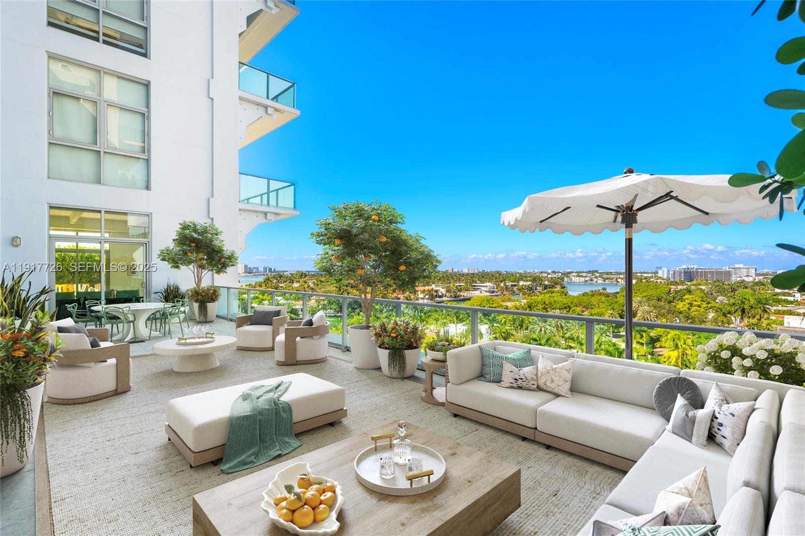 201 Aqua Avenue, Unit 801 Miami Beach, FL 33141 - Photo 21 of 49 a living room with furniture and a large window