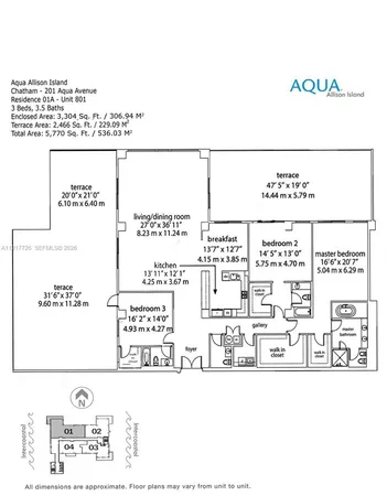 $4,600,000 | 201 Aqua Avenue, Unit 801, Miami Beach, FL 33141