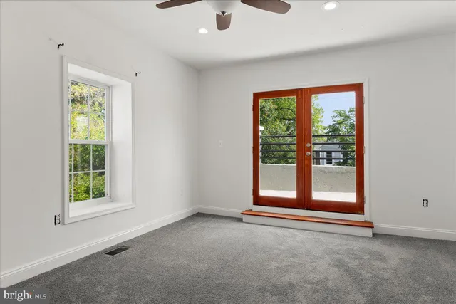 an empty room with a window